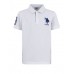 U.S.POLO ASSN US41597002-100 ΠΑΙΔΙΚΗ ΒΑΜΒΑΚΕΡΗ ΜΠΛΟΥΖΑ ΚΟΝΤΟΜΑΝΙΚΗ POLO ΓΙΑ ΑΓΟΡΙ ΛΕΥΚΗ